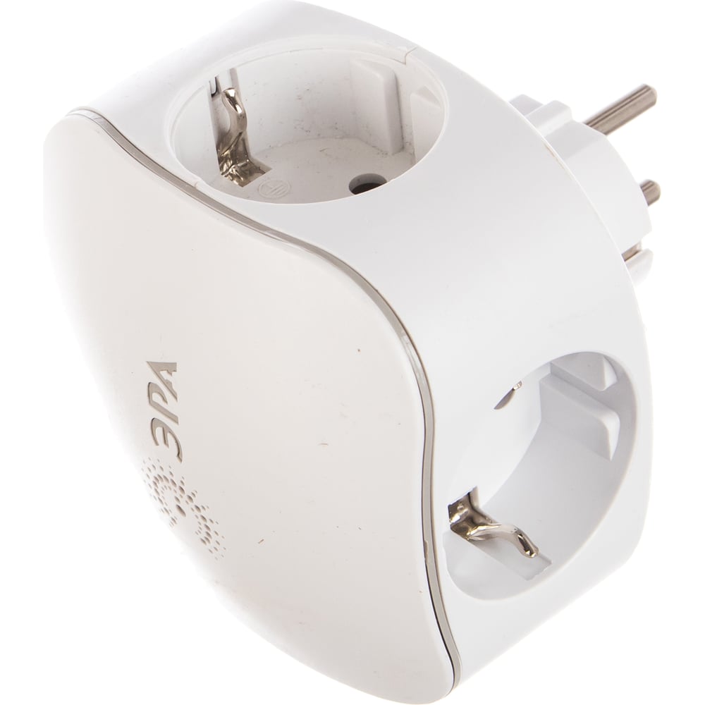 Тройник ЭРА SP-3e-USB-2A 3гн 220V + 2xUSB 2000mA, c заземлением, белый Б0015243