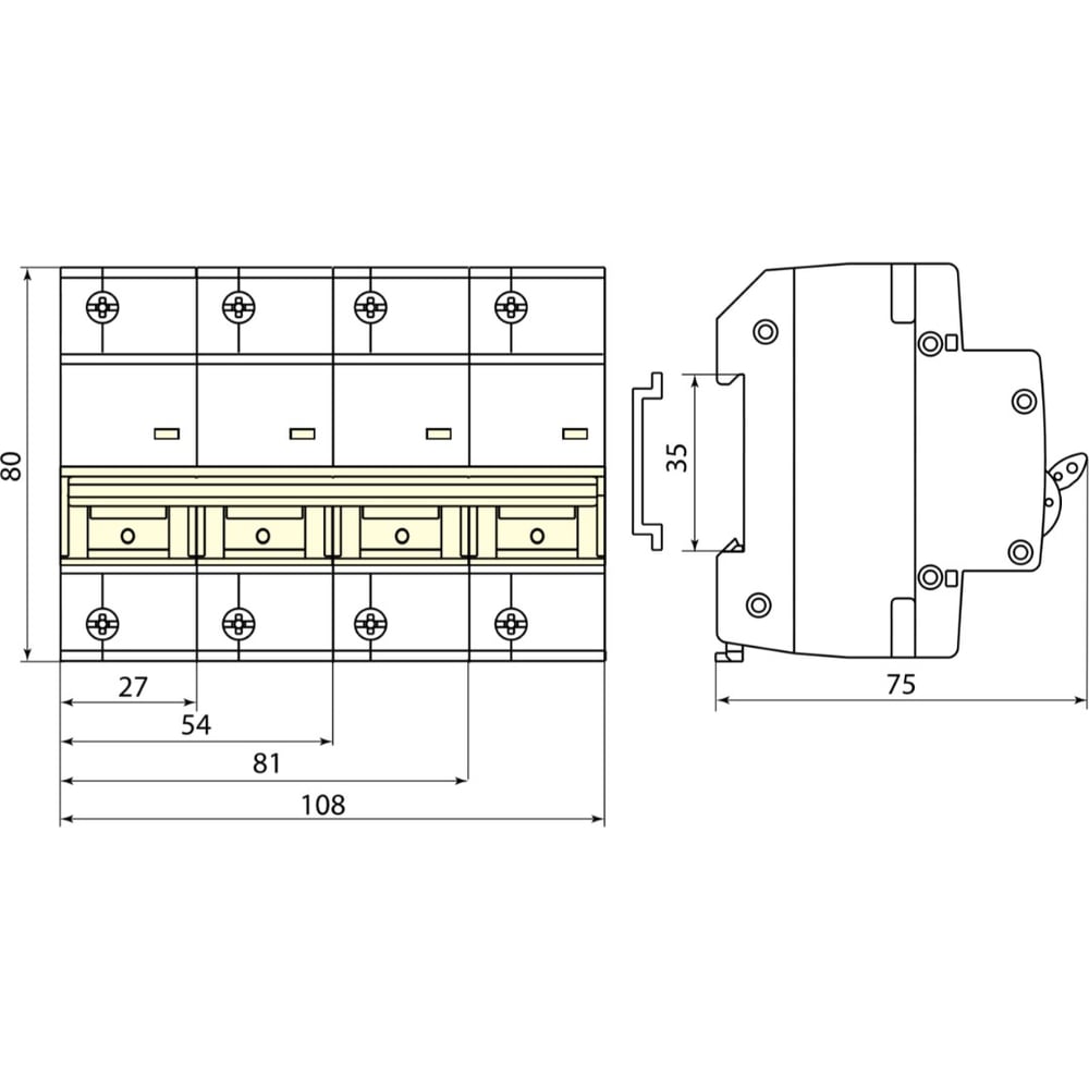 Автоматический выключатель TDM ELECTRIC ВА47-100 3Р 6А 10кА х-ка D SQ0207-0142