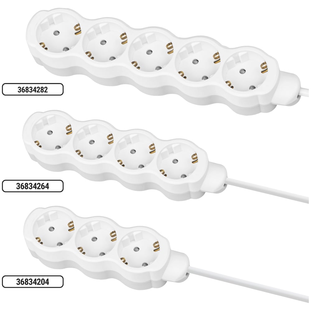 Удлинитель бытовой TDM ELECTRIC Люкс 4 гнезда, 5 м, с/з, с з/ш, ПВС 3х1 мм2, 16 А, 250 В, 3500 Вт TDM ELECTRIC SQ1303-4032