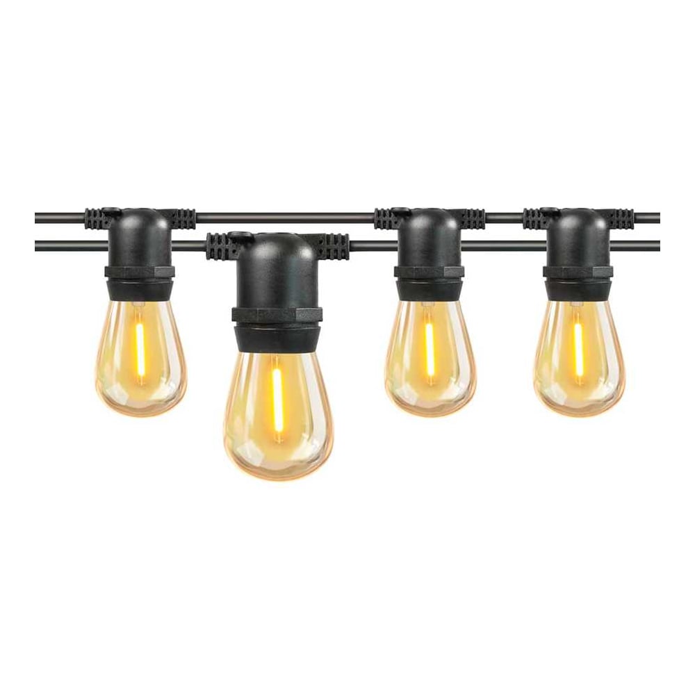 Гирлянда General Lighting Systems Белт Лайт Gen-Beltlight-25M-50E27-IP65, длина гирлянды 25м, 50 патронов под лампу Е27,шаг между патронами 50см+шнур 1,5м, сечение провода 2*1,5мм, 16А, лампы в комплект не входят, черный 663008