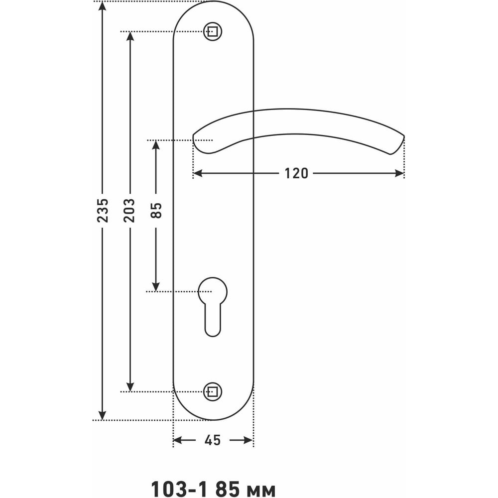 Комплект ручек Аллюр 132-1, 85 мм, GP латунь 12445
