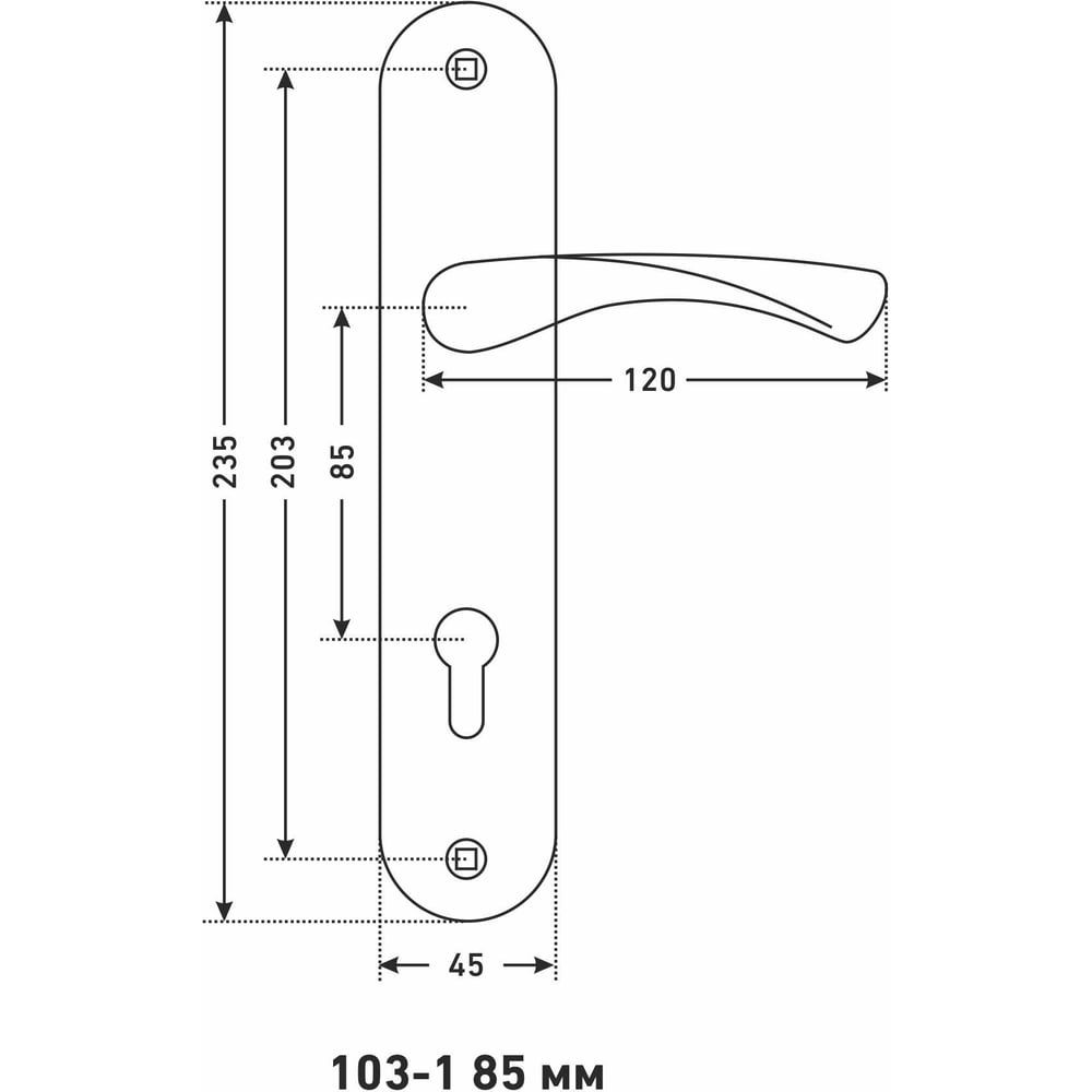 Комплект ручек Аллюр 103-1, 85 мм, AB ст. бронза 12453