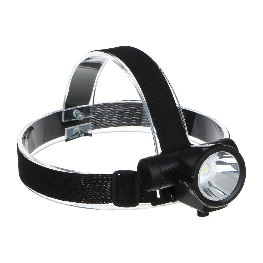 Фонарь ЕРМАК налобный, 1 LED, 3 Вт, 7х8см, 2 режима, 1200мАч, USB кабель, пластик 221-018