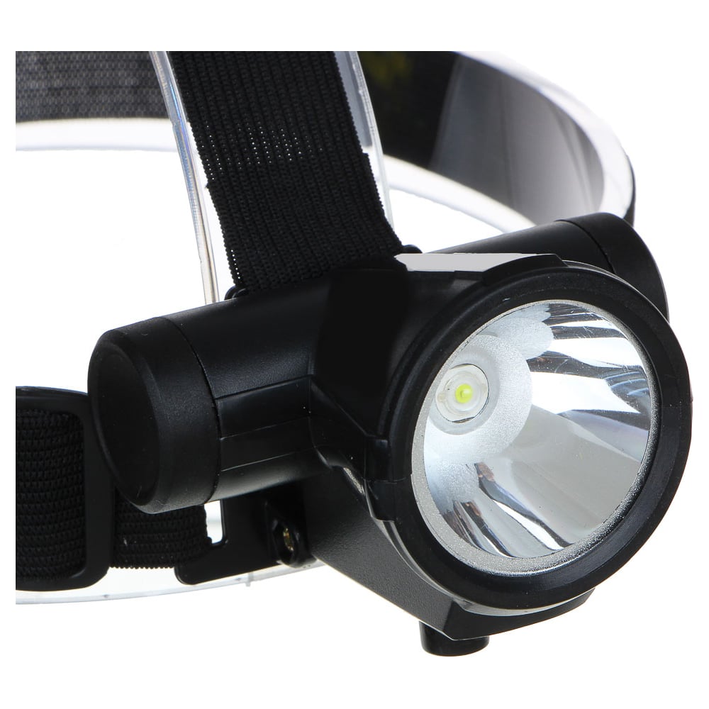 Фонарь ЕРМАК налобный, 1 LED, 3 Вт, 7х8см, 2 режима, 1200мАч, USB кабель, пластик 221-018