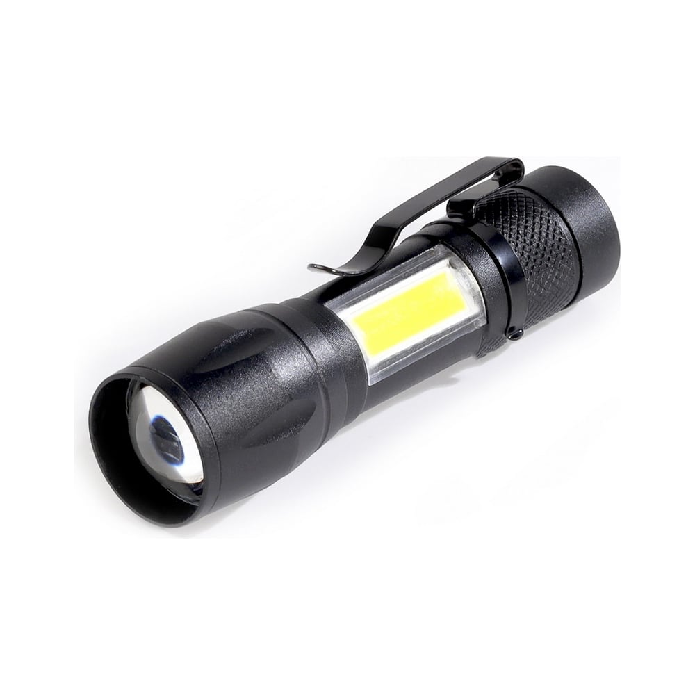 Светодиодный алюминиевый фонарь Smartbuy 3Вт LED+ 3 Вт COB, AA, черный SBF-104