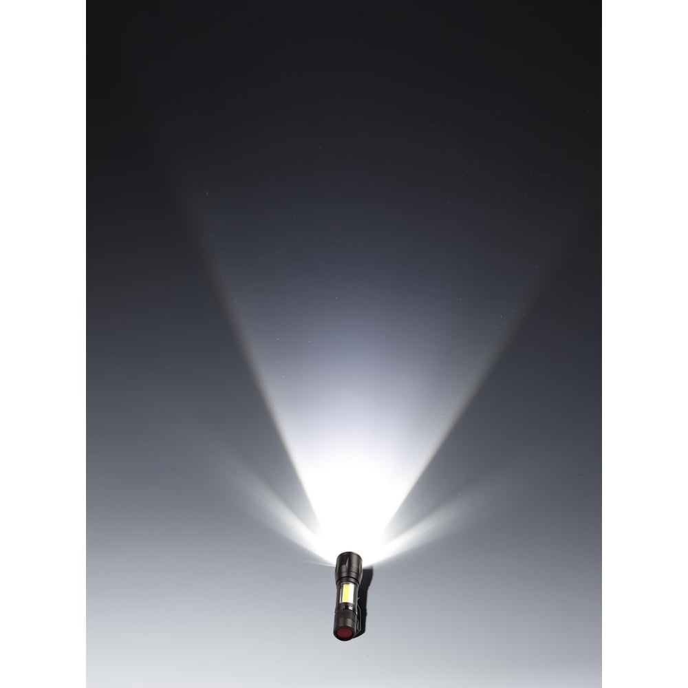 Светодиодный алюминиевый фонарь Smartbuy 3Вт LED+ 3 Вт COB, AA, черный SBF-104