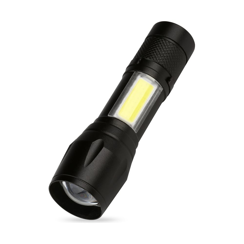 Светодиодный алюминиевый фонарь Smartbuy 3Вт LED+ 3 Вт COB, AA, черный SBF-104