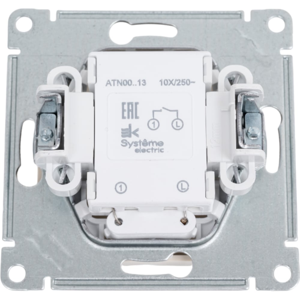 1-клавишный выключатель с подсветкой Systeme Electric (Schneider Electric) ATLASDESIGN сх.1а, 10АХ, бежевый ATN000213