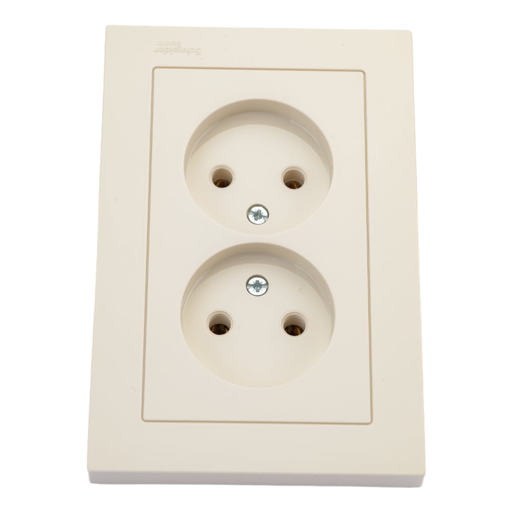 Розетка Systeme Electric AtlasDesign Беж б/з двойная, 16А, в сборе SE ATN000220