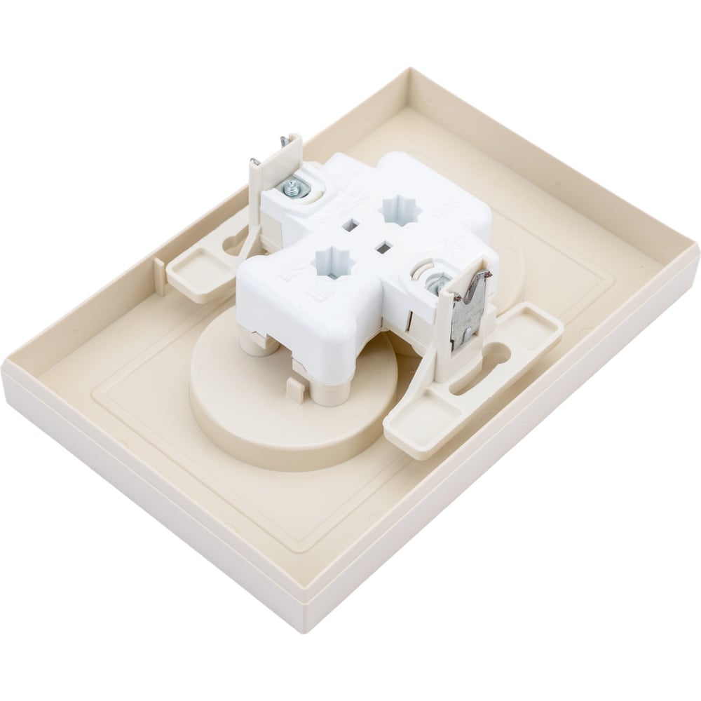 Розетка Systeme Electric AtlasDesign Беж б/з двойная, 16А, в сборе SE ATN000220