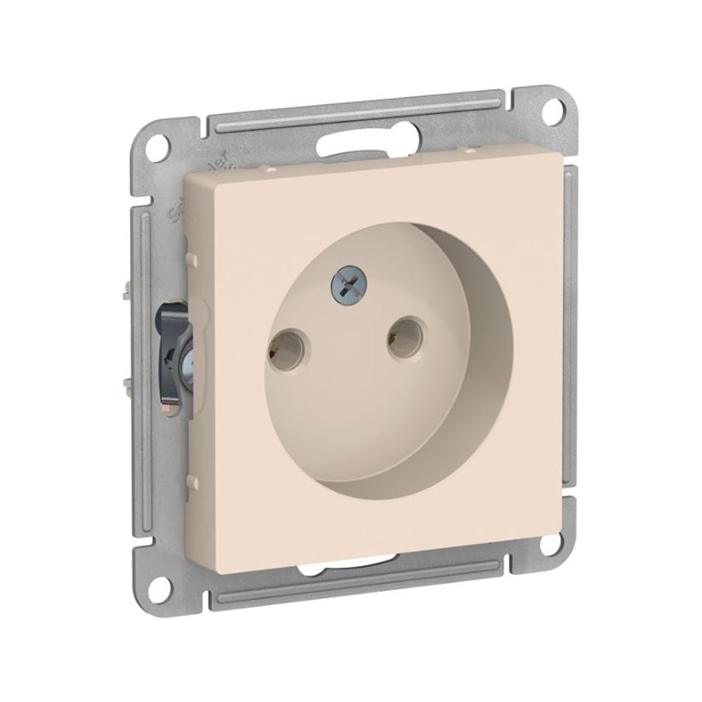 Розетка Systeme Electric AtlasDesign Бежевый без заземления, 16А ATN000241