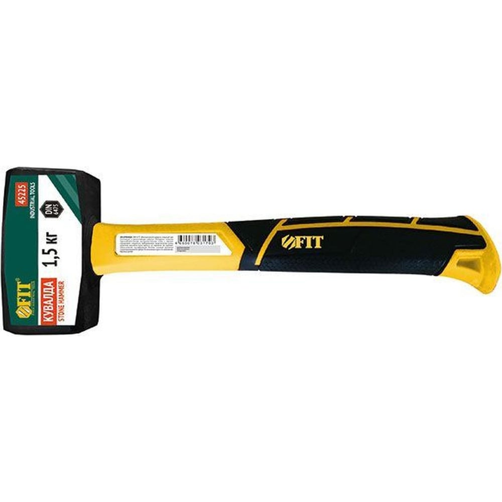 Кованая кувалда FIT Профи фибергласовая усиленная ручка, 1.5 кг 45225