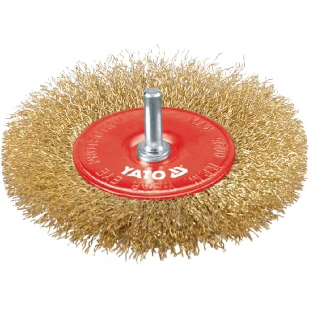 Щетка-крацовка торцевая со стержнем 100 мм, латунь YATO YT-4757