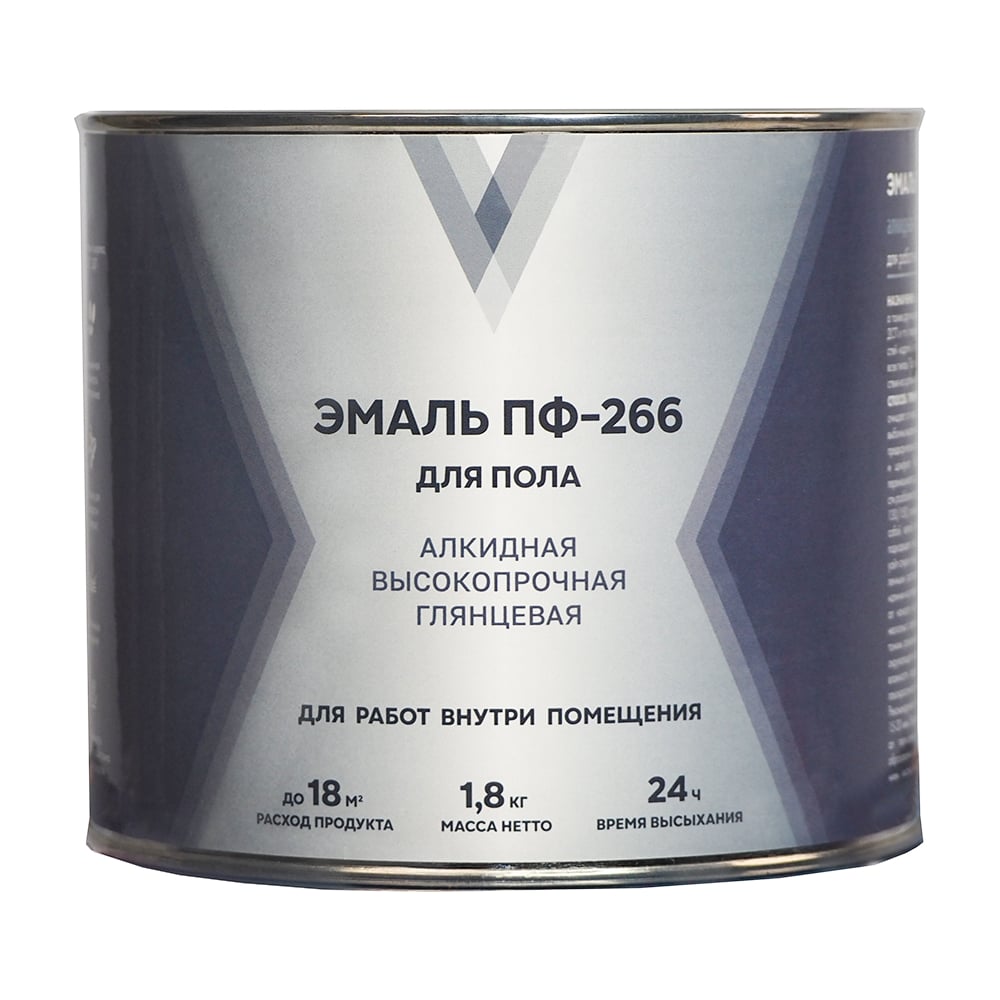 Эмаль V ПФ-266 для пола , алкидная, высокоглянцевая, 1.8 кг, светлый орех 276729