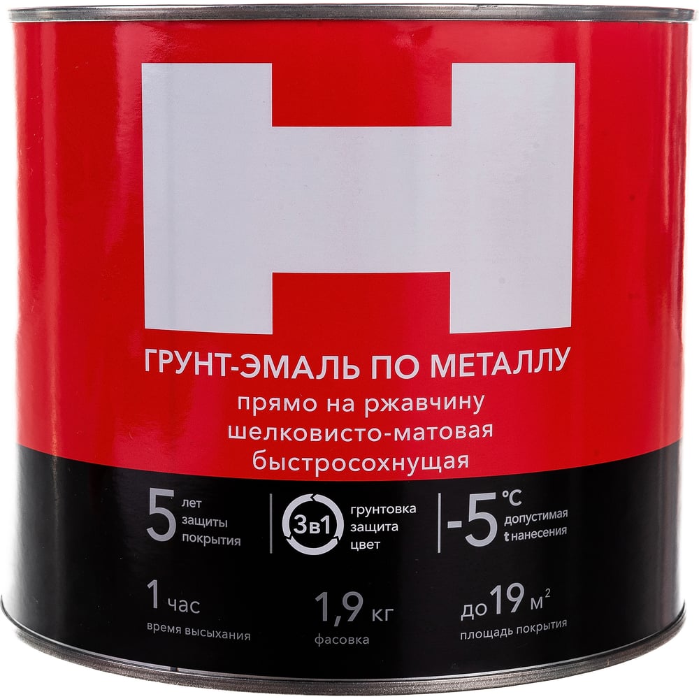 Грунт-эмаль по ржавчине Hammerton 3 в 1 красный 1.9 кг 6 205555