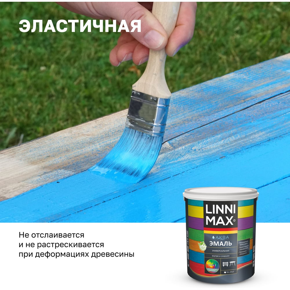 Эмаль универсальная шелковисто-матовая LINNIMAX (ALPINA) Аква База 1 2,5 л, 948105444