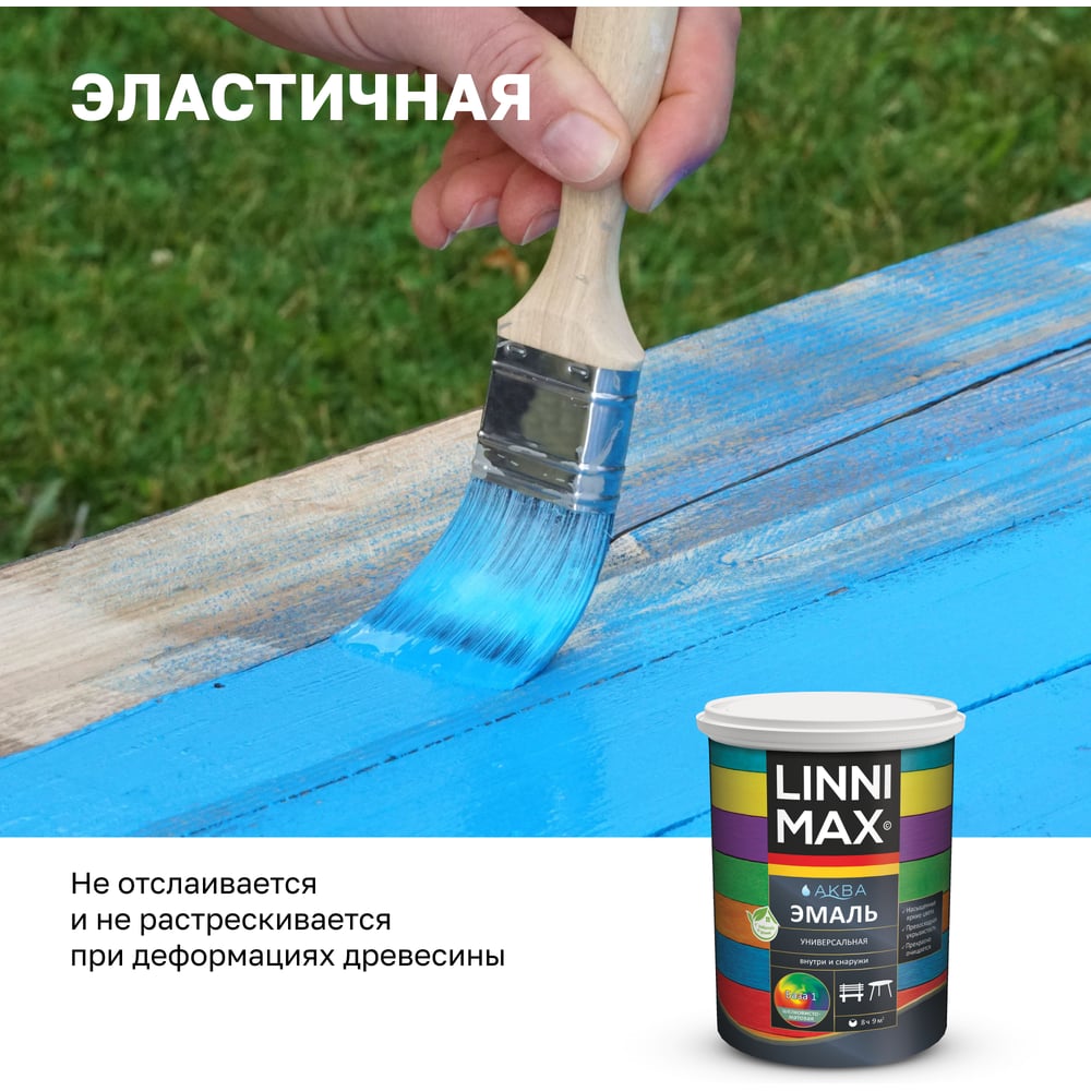 Эмаль универсальная шелковисто-матовая LINNIMAX (ALPINA) Аква База 1 0,9 л 948105442