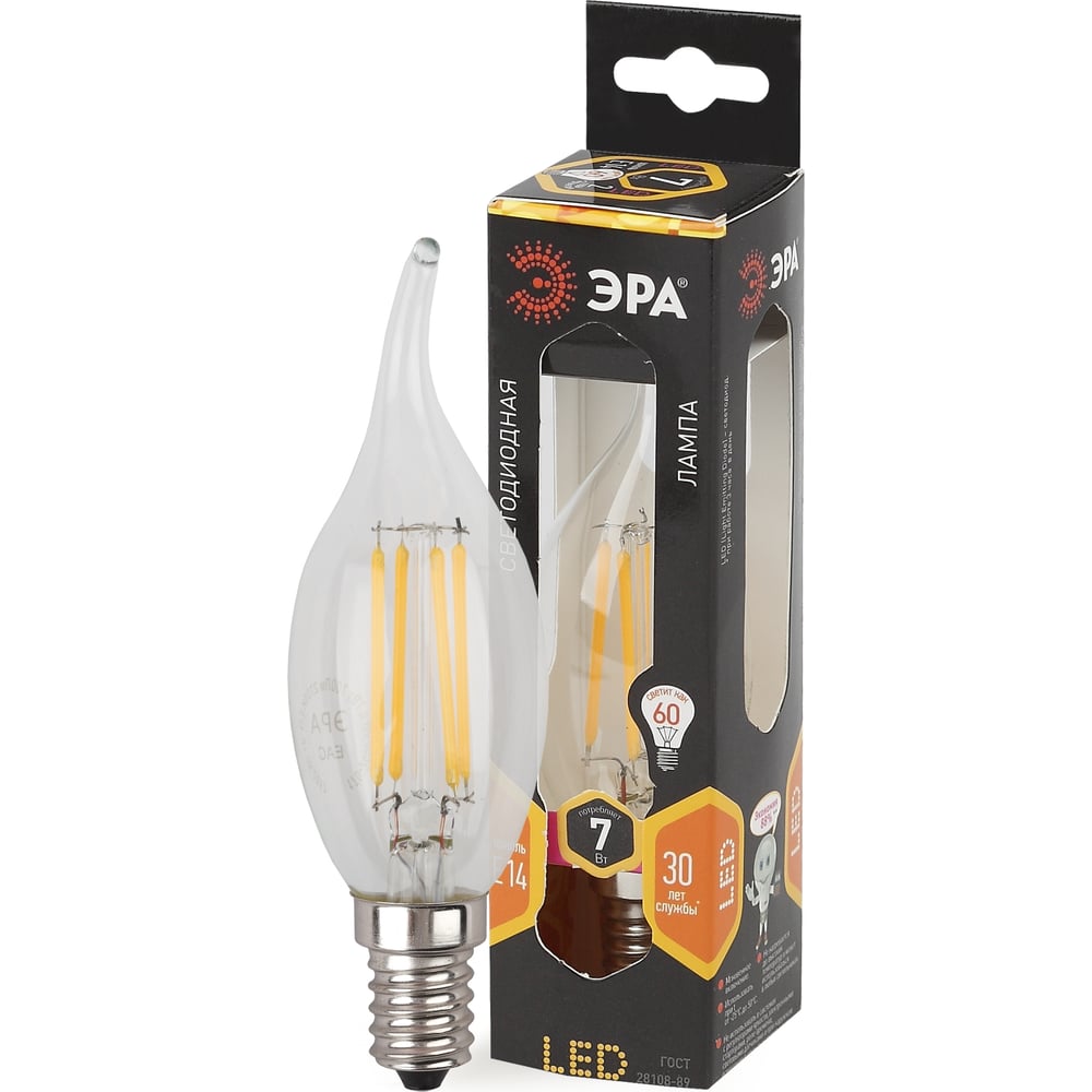 Светодиодная лампа ЭРА F-LED BXS-7w-827-E14 Б0027944