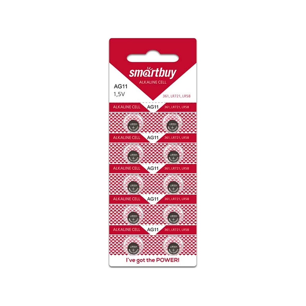 Батарейка Smartbuy часовая ag11-10b (100/2000) упаковка 10 шт. SBBB-AG11-10B