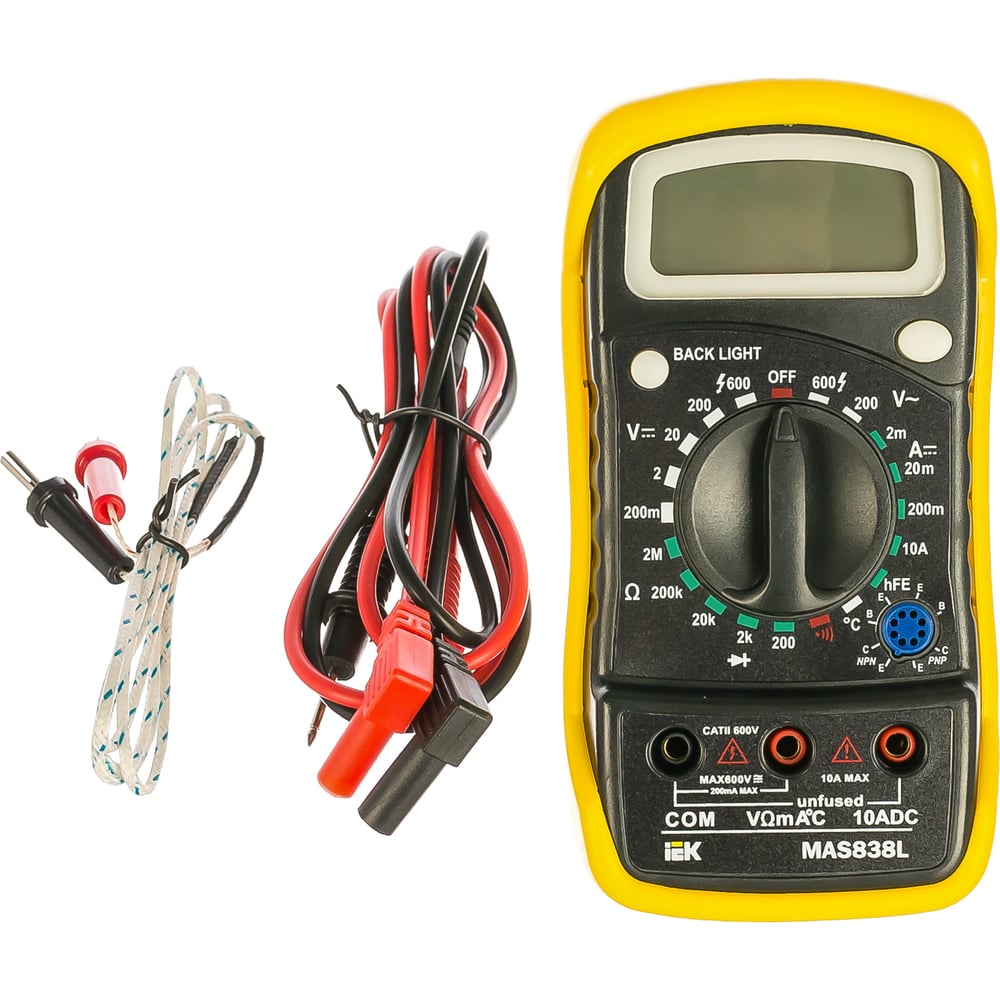 Цифровой мультиметр IEK Master MAS838L TMD-3L-838