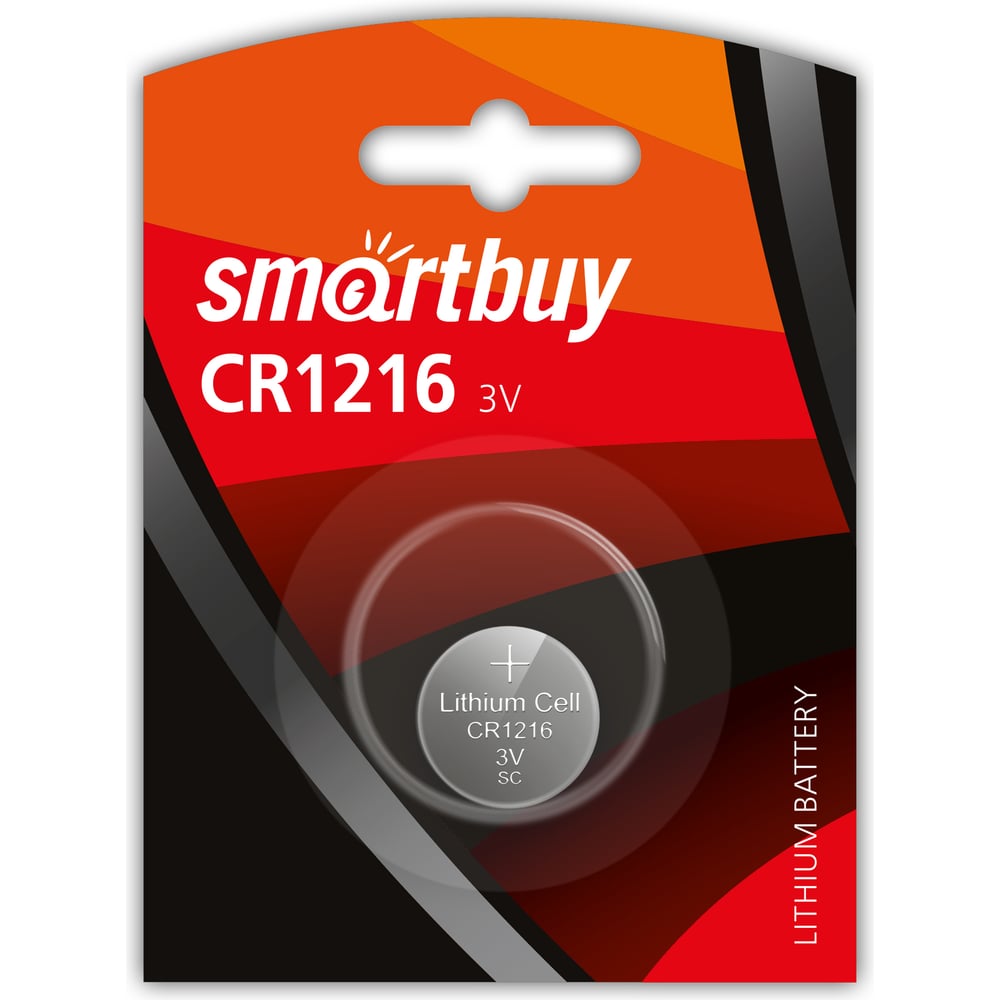 Литиевый элемент питания Smartbuy CR1216 SBBL-1216-1B