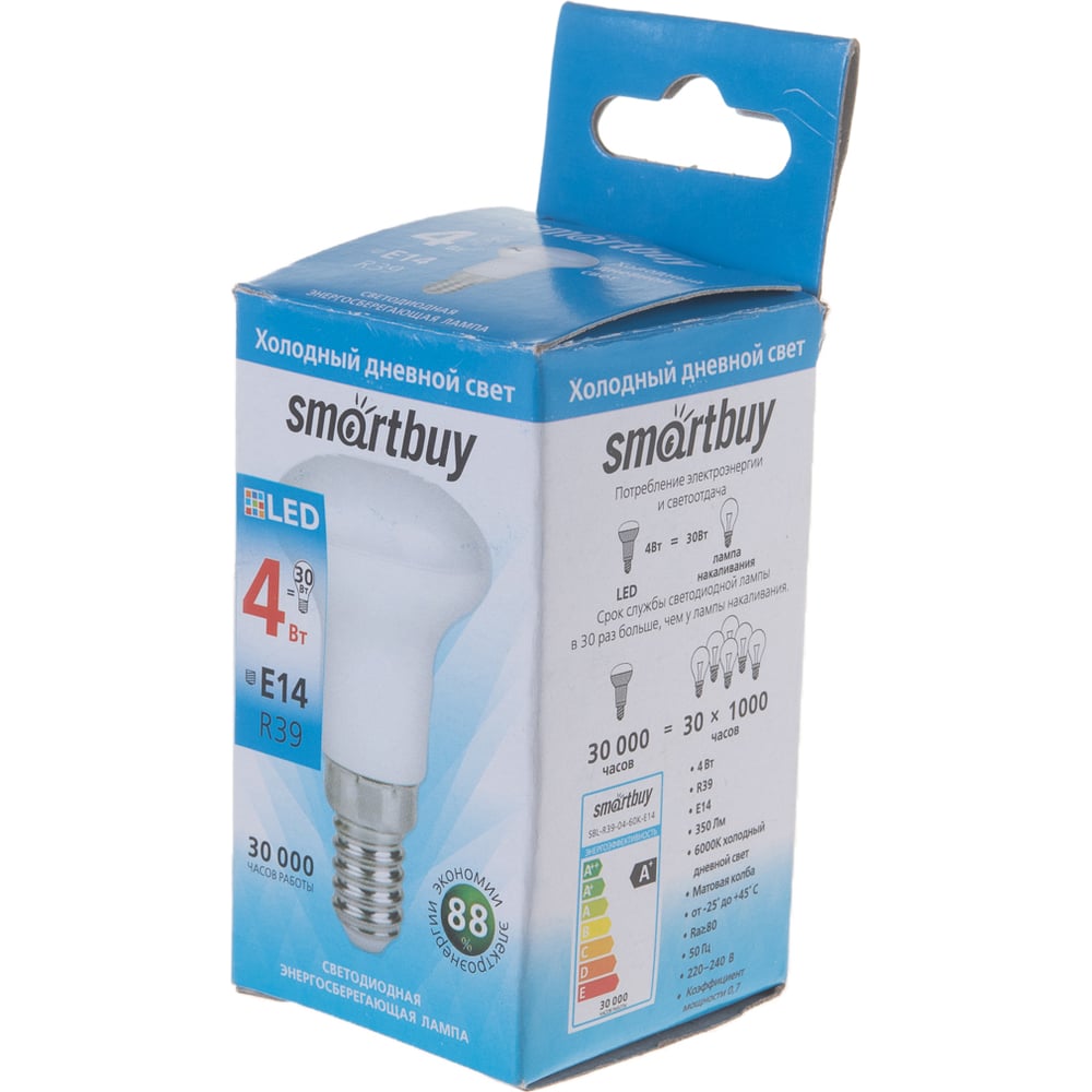Светодиодная лампа Smartbuy LED R39-04W/6000/E14 SBL-R39-04-60K-E14