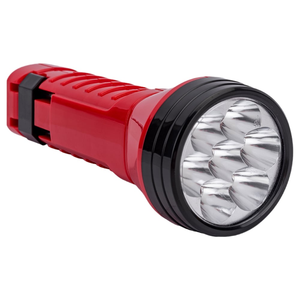Аккумуляторный светодиодный фонарь Smartbuy 7 LED с прямой зарядкой, красный SBF-95-R