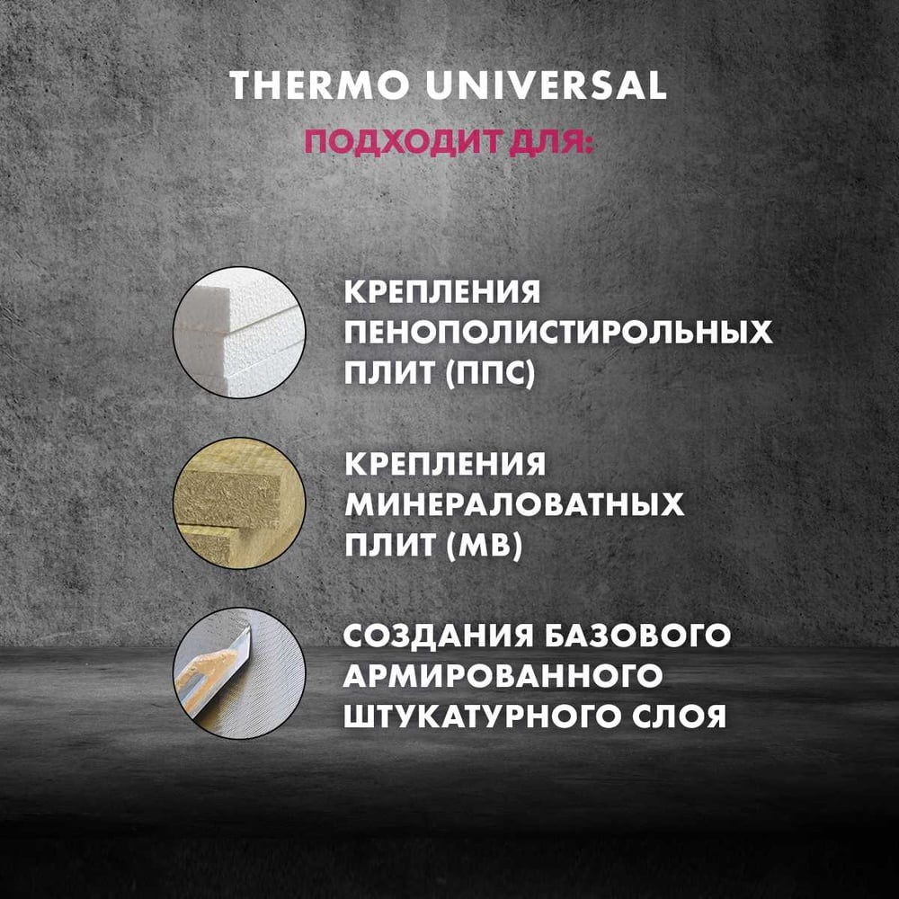 Штукатурно-клеевая смесь Церезит Thermo Universal 25 кг 1804804