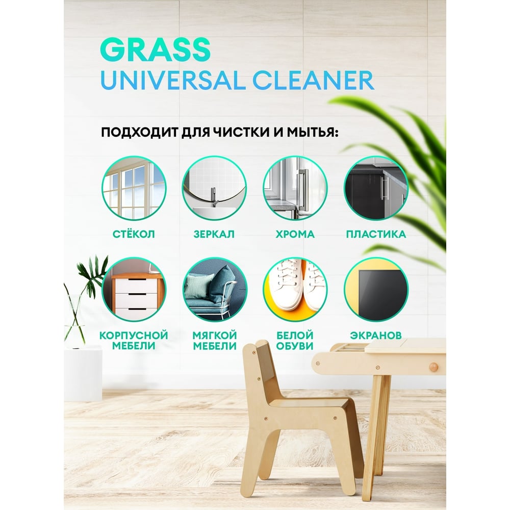 Универсальное чистящее средство для уборки GRASS Universal Cleaner Professional 600мл для чистки мягкой мебели ковров 125532