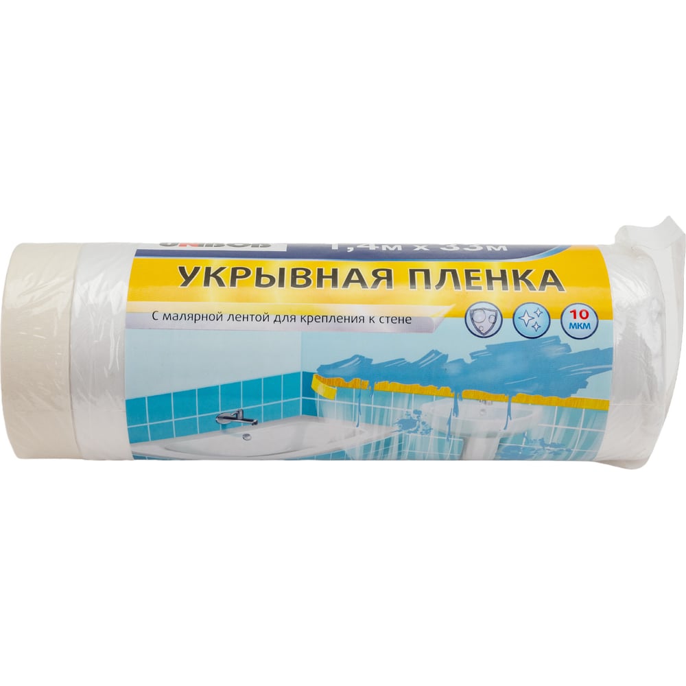 Пленка защитная 1.4х33 м с малярной лентой UNIBOB 211785