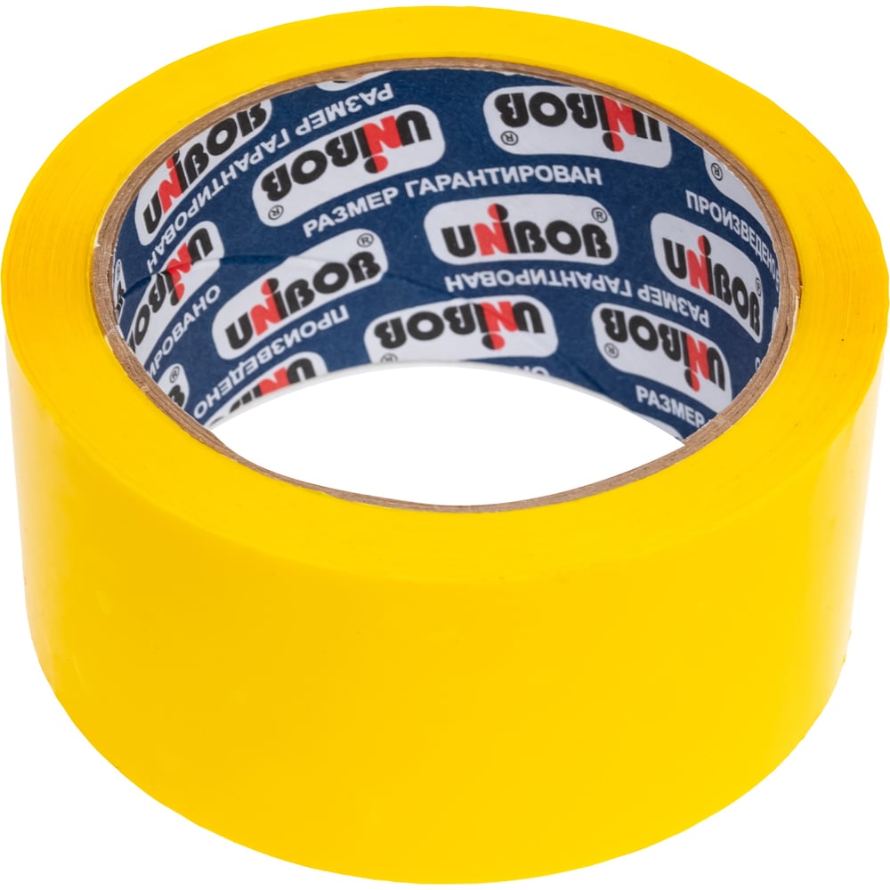 Упаковочная клейкая лента UNIBOB 600 желтая 48 мм х 66 м 214931