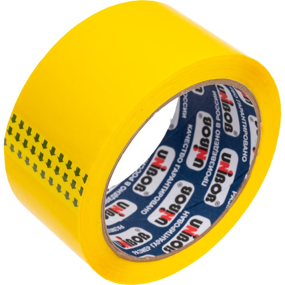 Упаковочная клейкая лента UNIBOB 600 желтая 48 мм х 66 м 214931