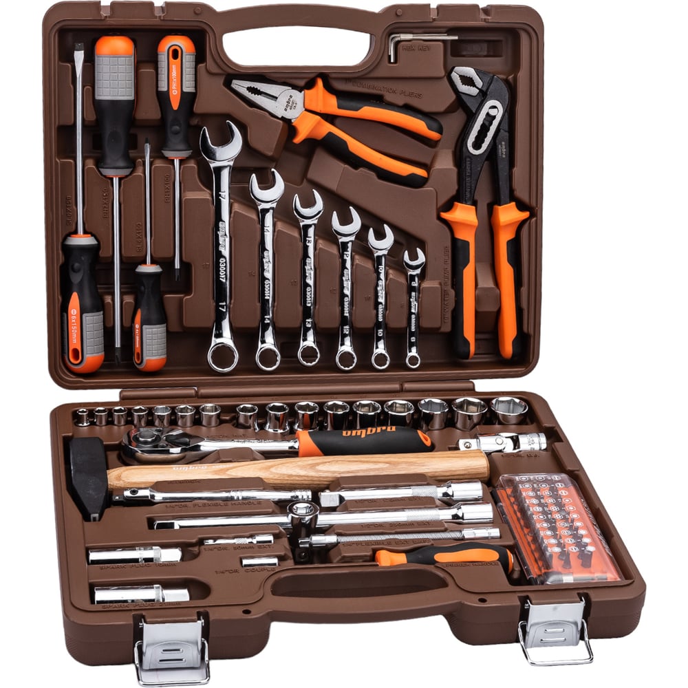 Универсальный набор инструмента Ombra OMT75S 1/4DR и 1/2"DR"