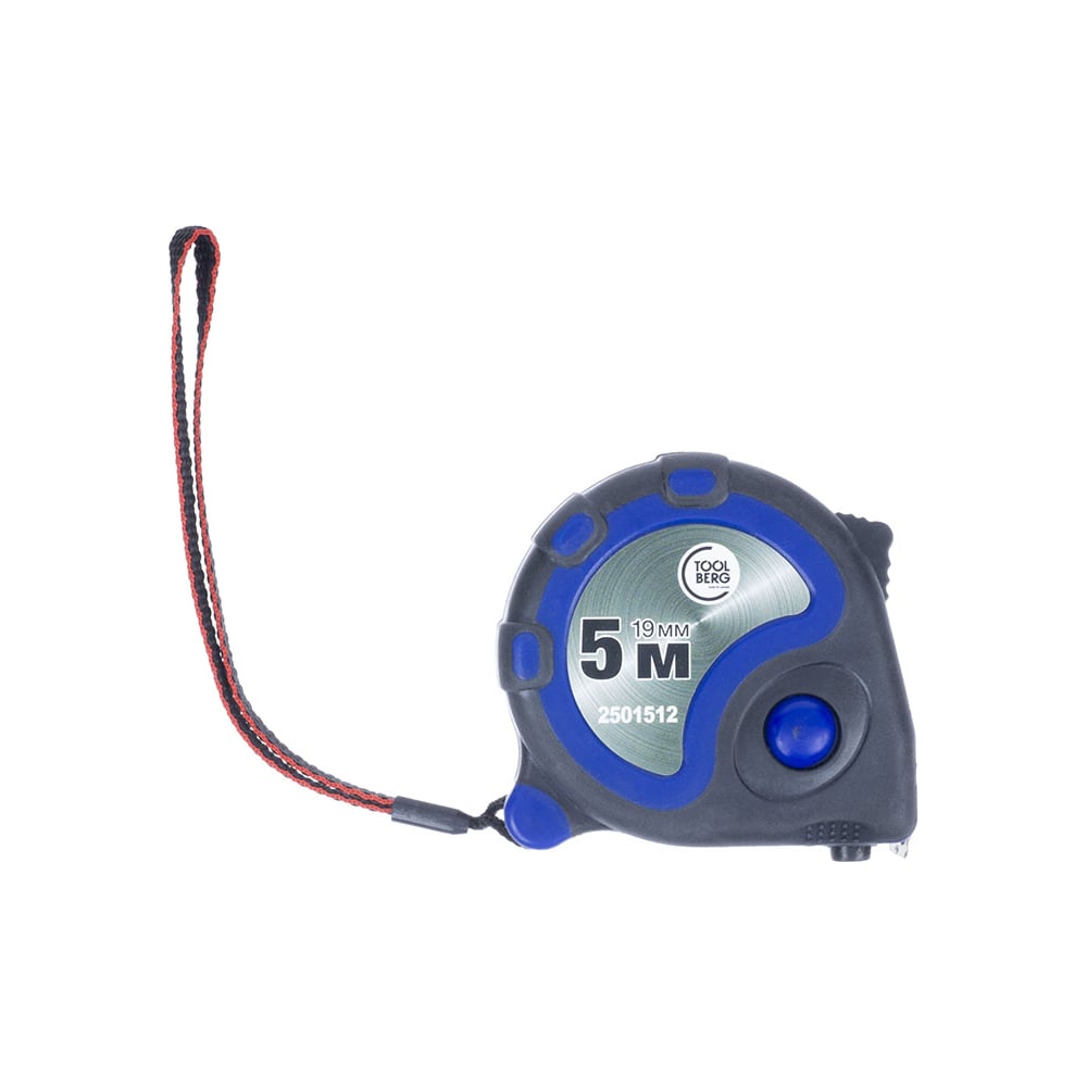 Рулетка Toolberg 2501512 5 м, 19 мм, обрезиненный корпус, 3 фиксатора, магнит 90004897604