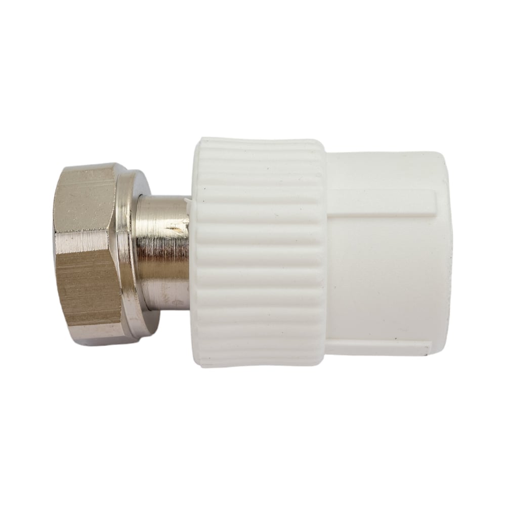 Муфта с накидной гайкой PRO AQUA PP-R белая d-25 мм 3/4 PA29014b"