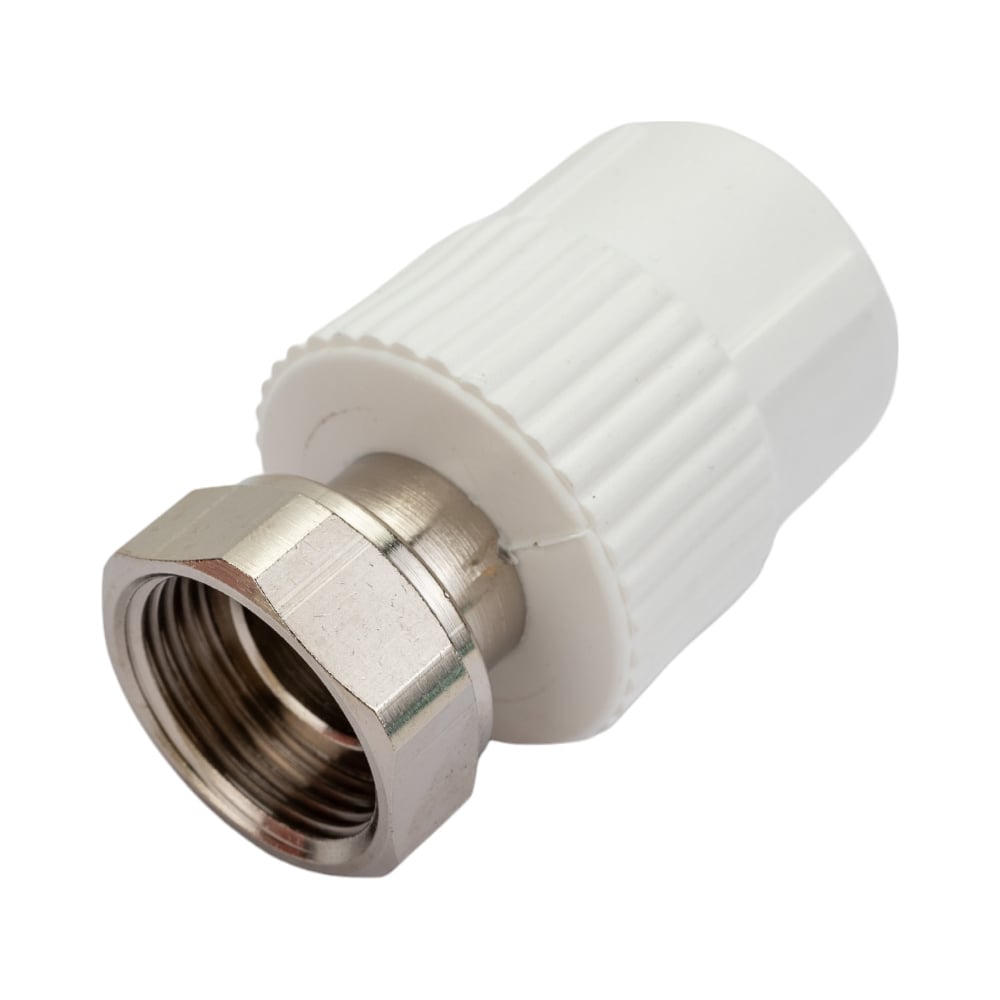 Муфта с накидной гайкой PRO AQUA PP-R белая d-25 мм 3/4 PA29014b"