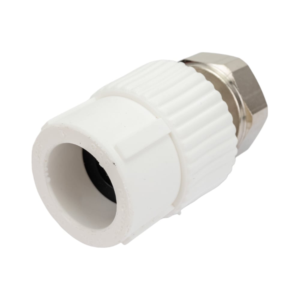 Муфта с накидной гайкой PRO AQUA PP-R белая d-25 мм 3/4 PA29014b"