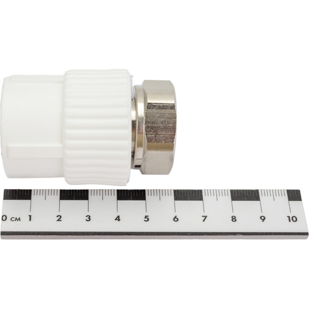 Муфта с накидной гайкой PRO AQUA PP-R белая d-25 мм 3/4 PA29014b"