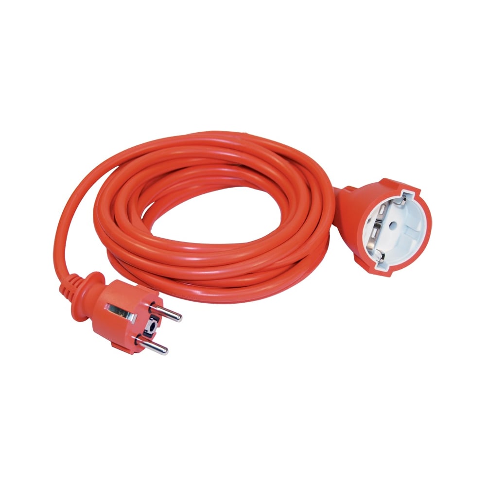 Шнур IEK УШ-01РВ, оранжевый, с вилкой и розеткой, 2P+PE, 3х1,0/20метров WUP10-20-K09-N