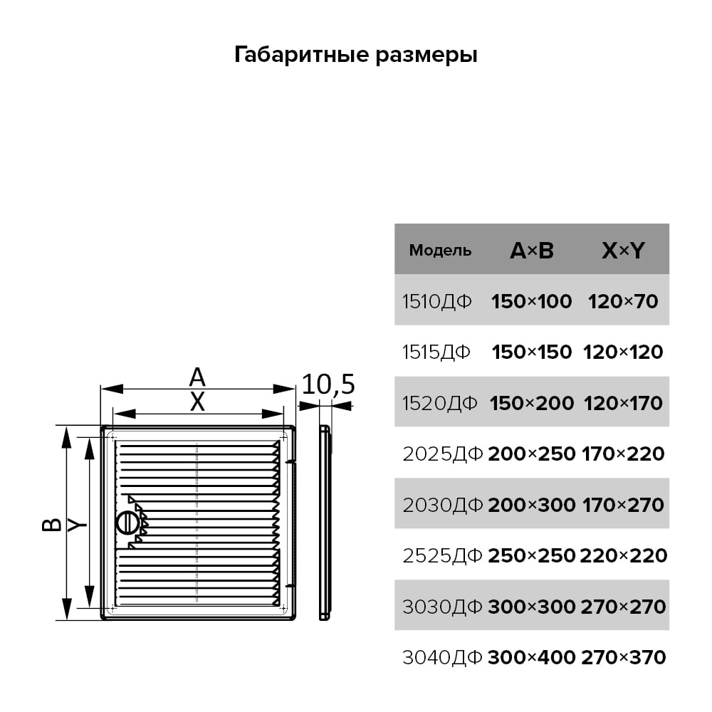 Люк-дверца вентилируемая накладная Декофот 2030ДФ 200х300 мм EVECS 233-036
