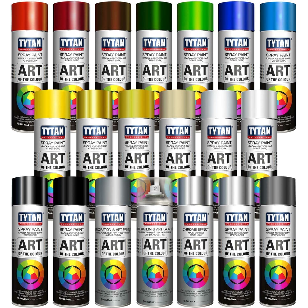 Аэрозольная краска Tytan PROFESSIONAL ART OF THE COLOUR RAL1018, желтая 400мл 93601 54030