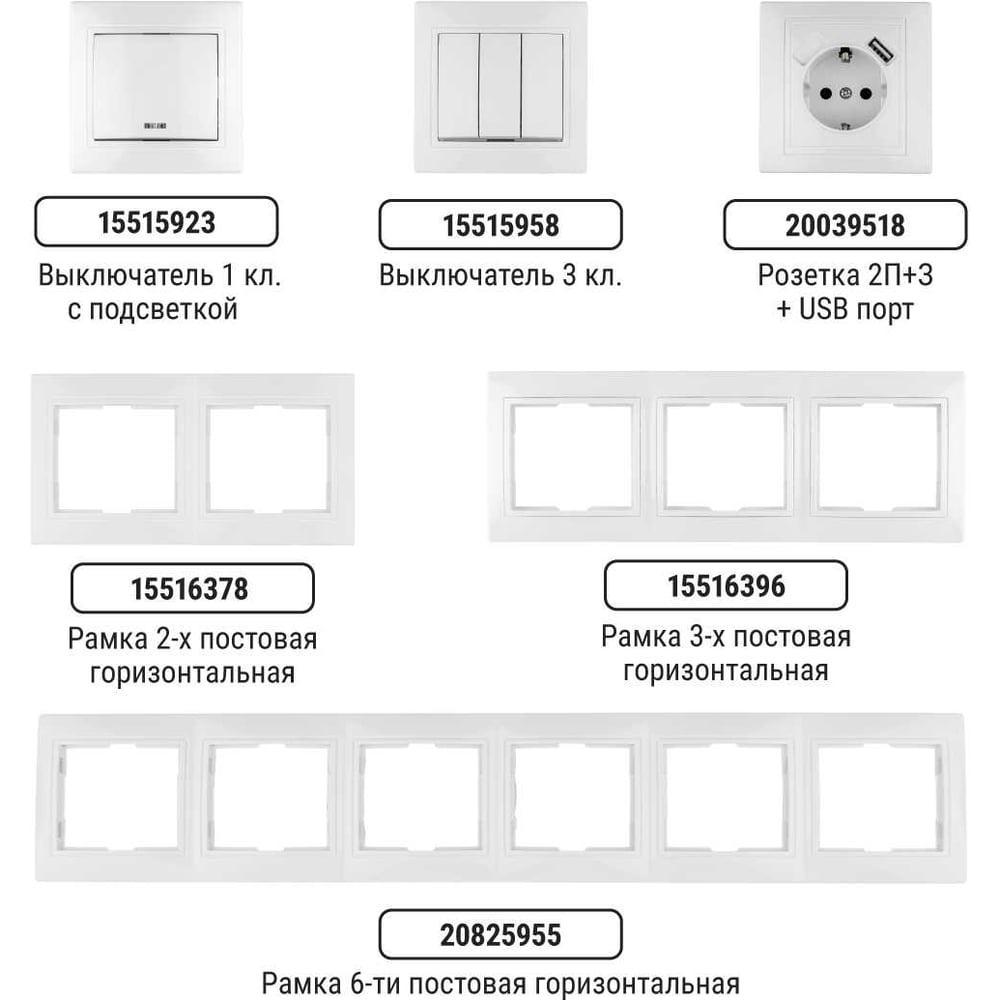 Двойная розетка, белая 2П 10А 250В TDM ELECTRIC Таймыр SQ1814-0013