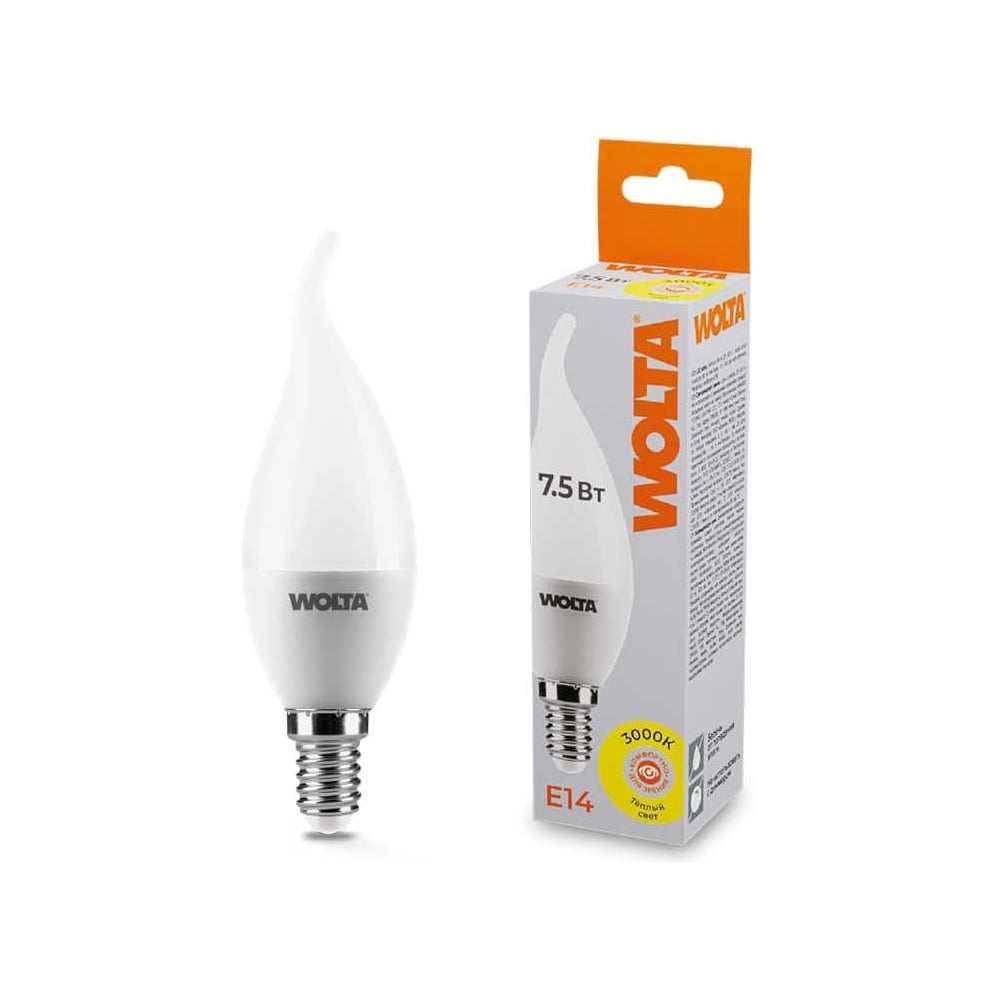 Лампа WOLTA LED 25YCD7.5E14