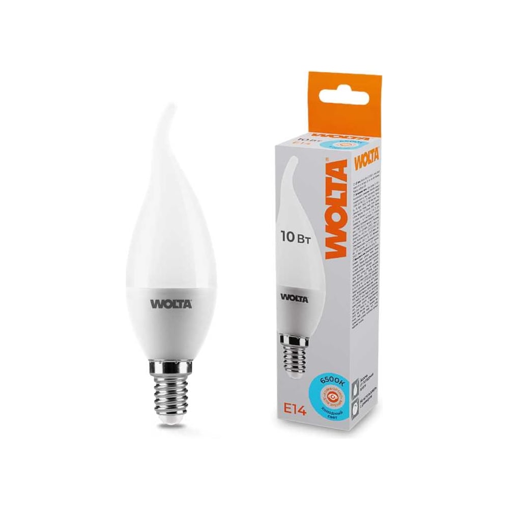 Лампа LED WOLTA св н/в CD37 10Вт 825Лм Е14 6500К 1/50