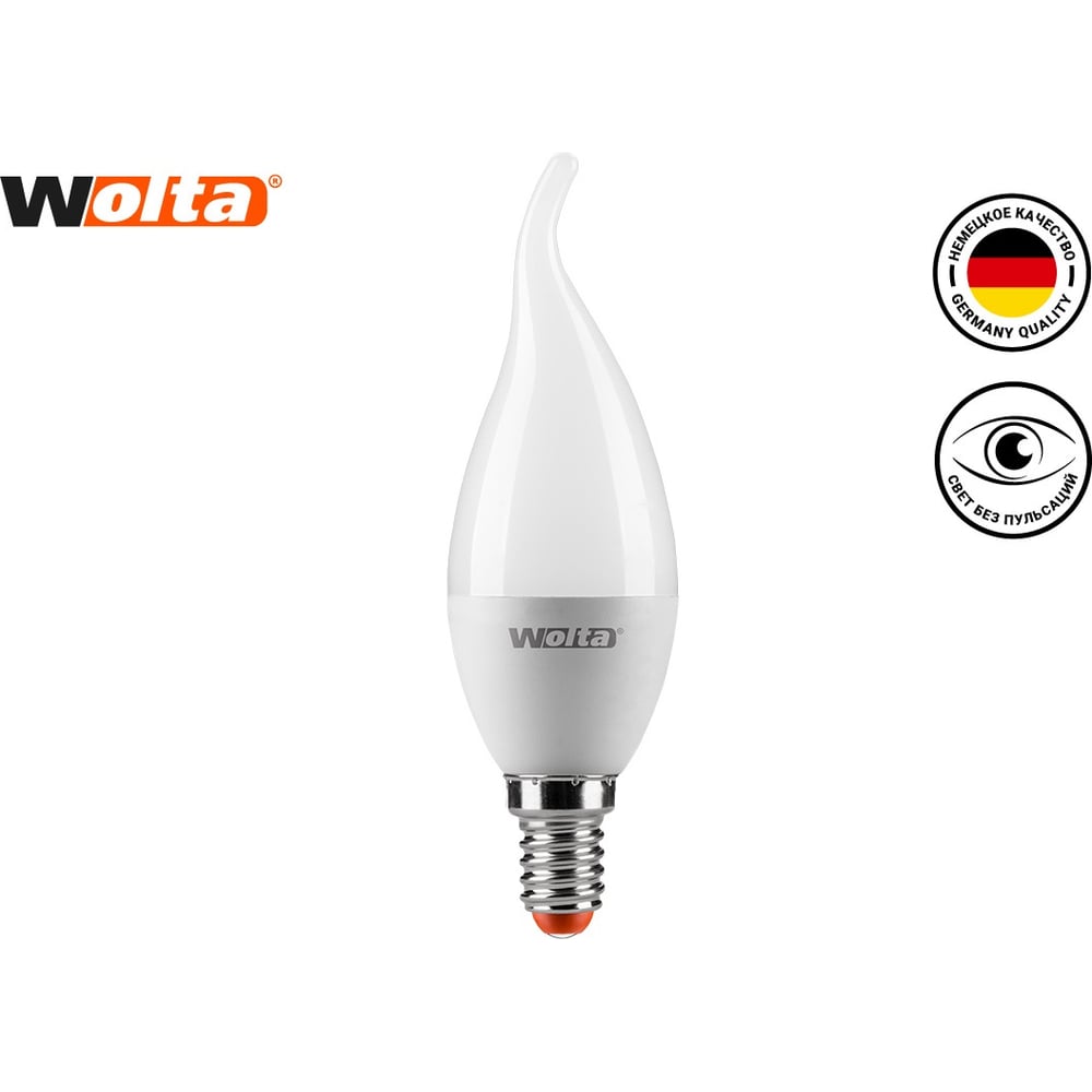 Лампа LED WOLTA св н/в CD37 10Вт 825Лм Е14 6500К 1/50